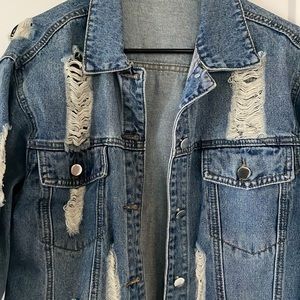Missguided Denim Jacket Silver Buttons